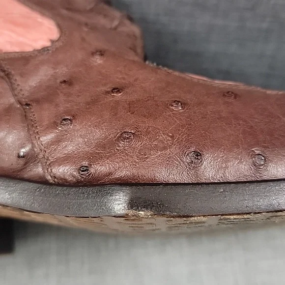 MAURI ITALY Lace Up ALLIGATOR Oxford SHOES Pink / Brown Leather MEN'S US 9.5M